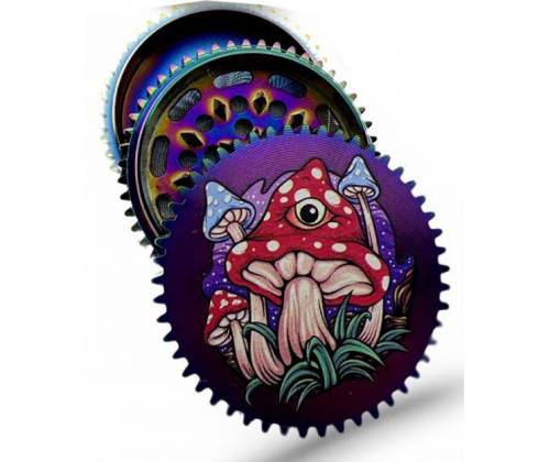 Grinder Τρίφτης 50mm Μεταλλικός Σχέδιο Γρανάζι Mushroom 1 Sprocket - 3 Parts - Τιμή: 16,50€
