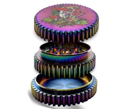 Grinder Τρίφτης 50mm Μεταλλικός Σχέδιο Γρανάζι Mushroom 2 Sprocket - 3 Parts - Τιμή: 16,50€