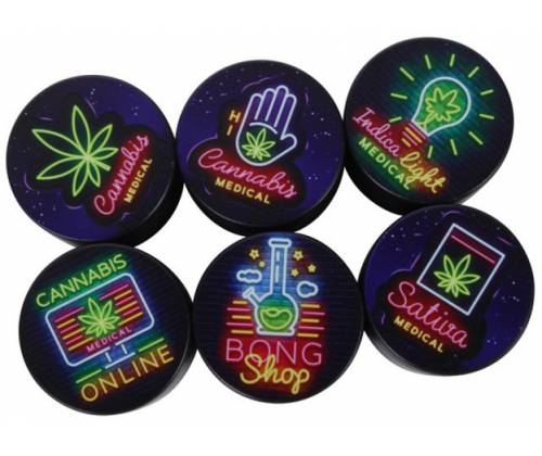 Neon Lights Grinder Τρίφτης Αλουμινίου 50mm - 4 Parts - Τιμή: 9,90€