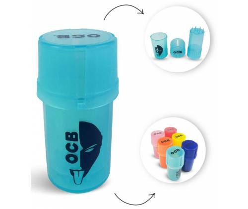 OCB Grinder Τρίφτης Πλαστικός MedTainer 2 σε 1 με Αποθηκευτικό Χώρο - Διάφορα Χρώματα - Τιμή: 3,70€