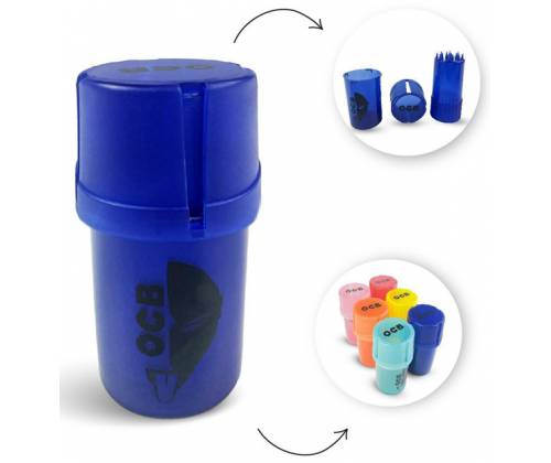 OCB Grinder Τρίφτης Πλαστικός MedTainer 2 σε 1 με Αποθηκευτικό Χώρο - Διάφορα Χρώματα - Τιμή: 3,70€