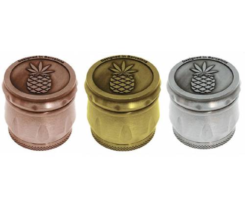 Grinder Τρίφτης 43mm Pineapple Ανανάς Ασημί - 4 Parts - Τιμή: 14,90€