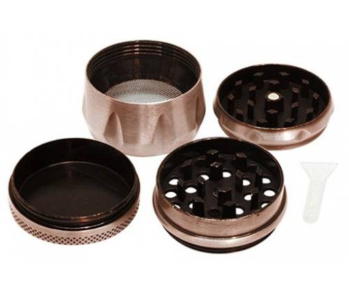 Grinder Τρίφτης 43mm Pineapple Ανανάς Ασημί - 4 Parts - Τιμή: 14,90€