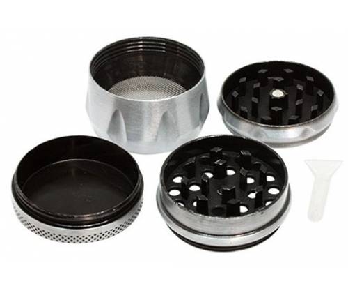 Grinder Τρίφτης 43mm Pineapple Ανανάς Ασημί - 4 Parts - Τιμή: 14,90€