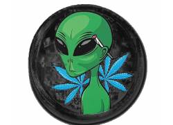 Grinder Τρίφτης Πλαστικός Alien Black 60mm & Tips - 3 Parts