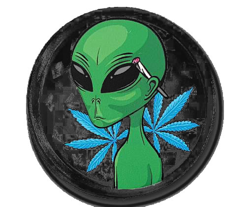 Grinder Τρίφτης Πλαστικός Alien Black 60mm & Tips - 3 Parts - Τιμή: 2,90€