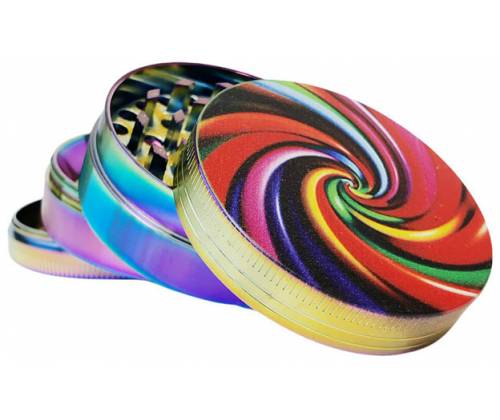 Grinder Τρίφτης Rainbow Kaleidoscope 50mm - 4 Parts - Τιμή: 15,50€