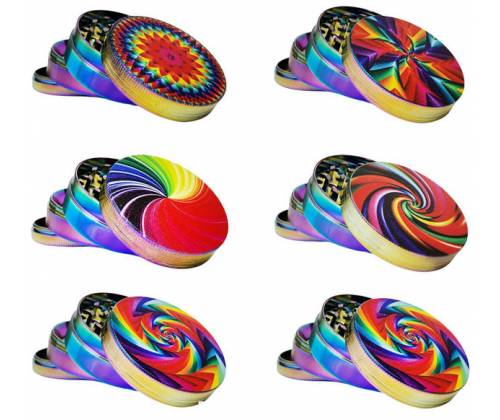 Grinder Τρίφτης Rainbow Kaleidoscope 50mm - 4 Parts - Τιμή: 15,50€