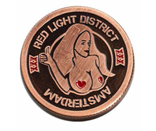 Grinder Τρίφτης 50mm Amsterdam Red Light Bronze - 4 Parts - Τιμή: 11,90€