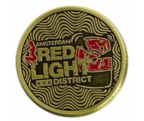 Grinder Τρίφτης 50mm Amsterdam Red Light Gold - 4 Parts - Τιμή: 11,90€
