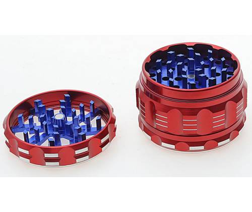 Grinder Τρίφτης «Lightning» 55mm Red-Blue - 4 parts - Τιμή: 15,50€