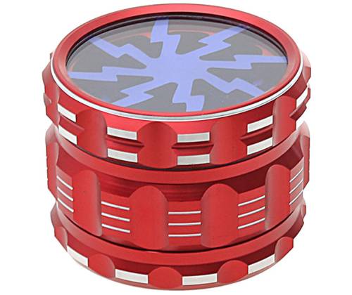 Grinder Τρίφτης «Lightning» 55mm Red-Blue - 4 parts - Τιμή: 15,50€