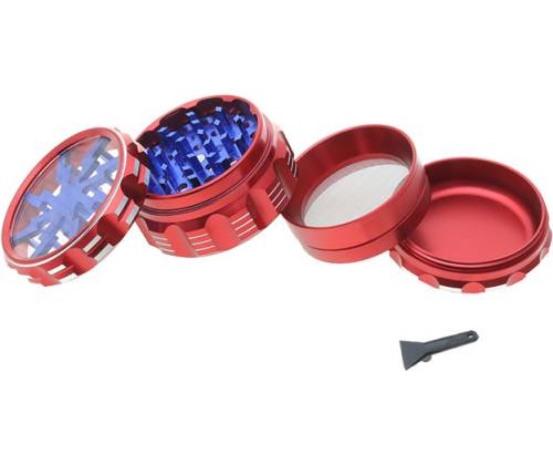Grinder Τρίφτης «Lightning» 55mm Red-Blue - 4 parts - Τιμή: 15,50€