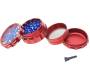 Grinder Τρίφτης «Lightning» 55mm Red-Blue - 4 parts - Τιμή: 15,50€