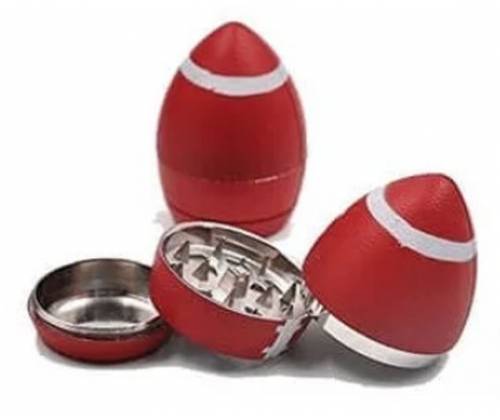 Grinder Τρίφτης Μεταλλικός Rugby Ball 55mm - Κόκκινο 3 Parts - Τιμή: 9,90€