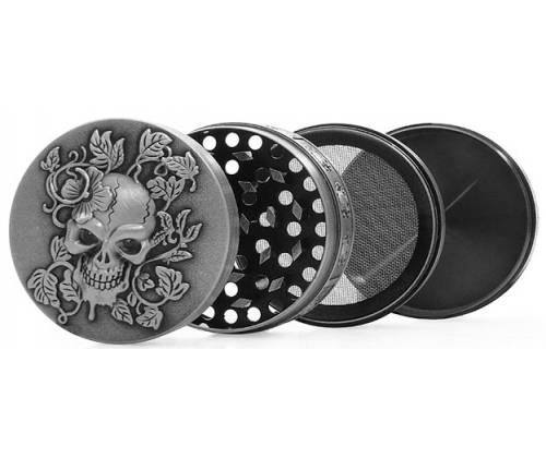 Grinder Τρίφτης Skull with Ivy 50mm - 4 Parts - Τιμή: 12,50€