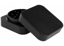 Grinder Τρίφτης Αλουμινίου Square Black 55mm - 2 parts