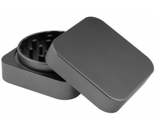 Grinder Τρίφτης Αλουμινίου Square Grey 55mm - 2 parts - Τιμή: 14,90€