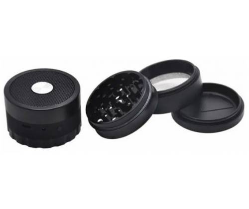 Grinder Τρίφτης Μαύρο Aluminium Με Ηχείο Bluetooth 62mm - 4 Parts - Τιμή: 39,90€