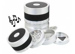 Grinder Τρίφτης Ασημί - Μαύρο Aluminium Με Ηχείο Bluetooth 62mm - 4 Parts