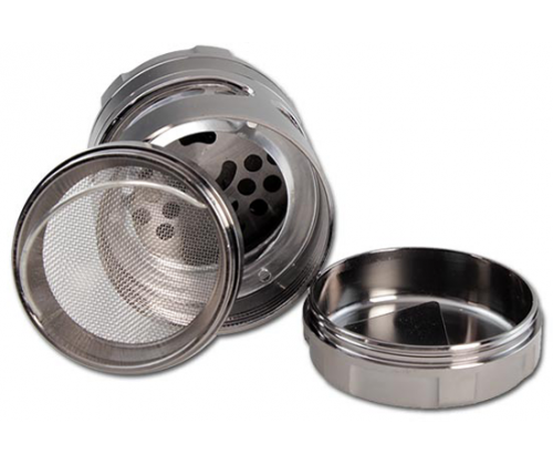Grinder Τρίφτης με Παράθυρο Ασημί 62mm - 4 Parts - Τιμή: 14,90€