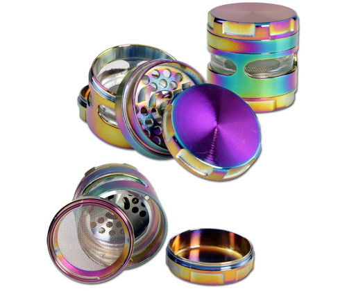 Grinder Τρίφτης με Παράθυρο Rainbow 62mm - 4 Parts - Τιμή: 14,90€
