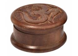 Grinder Τρίφτης Ξύλινος Σκούρο Καφέ Σκαλιστό 50mm - 2 Parts