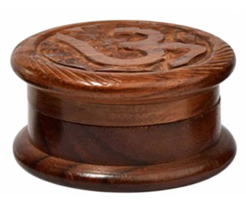 Grinder Τρίφτης Ξύλινος Σκούρο Καφέ Σκαλιστό 60mm - 2 Parts - Τιμή: 4,20€