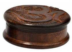 Grinder Τρίφτης Ξύλινος Σκούρο Καφέ Σκαλιστό 75mm - 2 Parts