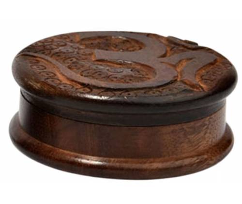 Grinder Τρίφτης Ξύλινος Σκούρο Καφέ Σκαλιστό 75mm - 2 Parts - Τιμή: 4,50€