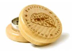 Grinder Τρίφτης Ξύλινο Amsterdam Mouth 54 mm - 2 Parts