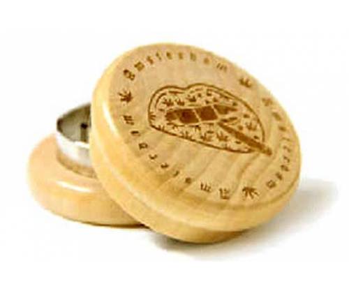 Grinder Τρίφτης Ξύλινο Amsterdam Mouth 54 mm - 2 Parts - Τιμή: 5,70€