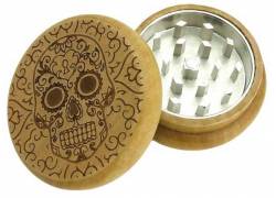 Grinder Τρίφτης Ξύλινο Skull 54 mm - 2 Parts