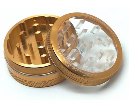 Amsterdam Grinder Τρίφτης 50mm Αλουμίνιο - 2 parts (με παράθυρο) 05023MIX - Τιμή: 6,20€