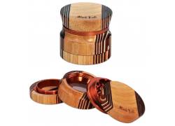Black Leaf Grinder Τρίφτης  Ξύλινο 60mm - 4 Parts