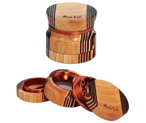 Black Leaf Grinder Τρίφτης  Ξύλινο 60mm - 4 Parts - Τιμή: 34,50€