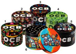 OCB Grinder Τρίφτης «Bunt» 43mm - 4 Parts Διάφορα Σχέδια.