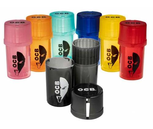 OCB Grinder Τρίφτης Πλαστικός MedTainer 2 σε 1 με Αποθηκευτικό Χώρο - Διάφορα Χρώματα - Τιμή: 3,70€