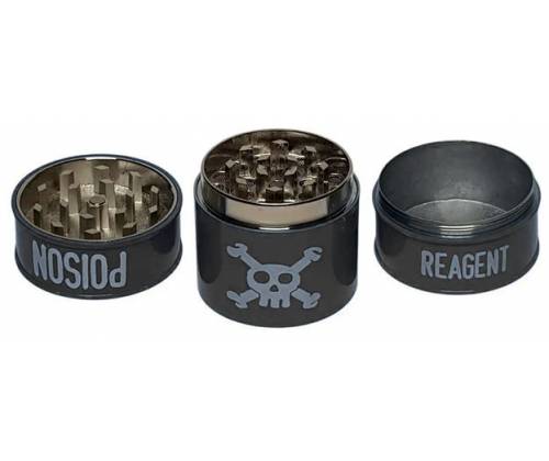 Grinder Τρίφτης Μεταλλικός Toxic Poison 45mm - Μαύρο 3 Parts - Τιμή: 5,90€