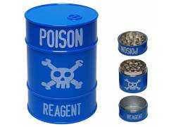 Grinder Τρίφτης Μεταλλικός Toxic Poison 45mm - Μπλε 3 Parts
