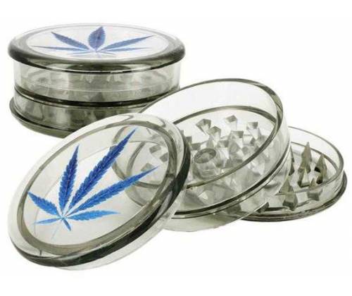 Grinder Τρίφτης Πλαστικός Leaf 60mm - 3 Parts - Τιμή: 1,70€