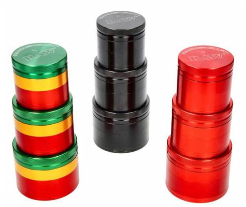 Hammercraft X RAW Grinder Aluminum Grinder Small 51mm - 4 Parts Rasta -  Price: 19,00€