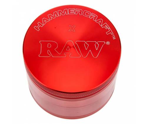Hammercraft X RAW Grinder Τρίφτης Αλουμινίου Large 63mm - 4 Parts Red - Τιμή: 21,00€
