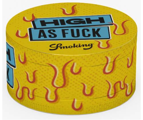 Smoking Grinder Τρίφτης Μεταλλικός High AsF@ck Yellow 60mm - 4 Parts - Τιμή: 12,80€
