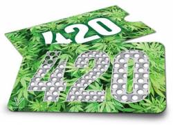 V-syndicate Credit Card Grinder Σχέδιο 420 Leaves