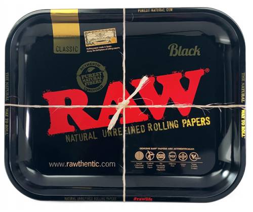 Raw Rolling Tray Black Medium (27x33cm) -  Price: 10,60€