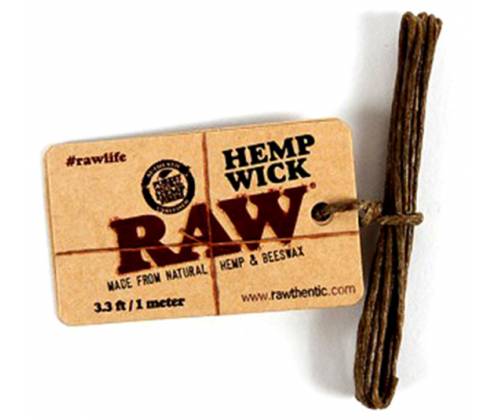 RAW Hemp Wick Φυτίλι - 1 Μέτρο - Τιμή: 0,60€