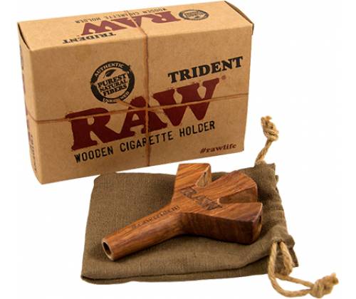 RAW TRIDENT - Ξύλινη Πίπα για 3 Τσιγάρα - Τιμή: 12,00€