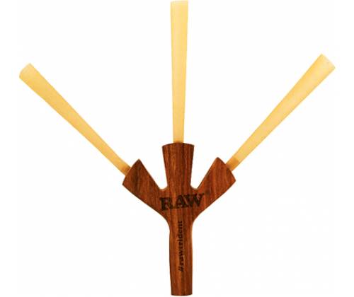 RAW TRIDENT - Ξύλινη Πίπα για 3 Τσιγάρα - Τιμή: 12,00€