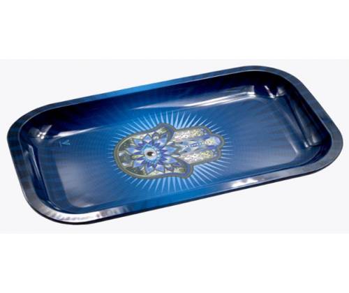 V-Syndicate Rolling Tray Δίσκος Hamsa Hand Blue - Small (16x27cm) - Τιμή: 7,00€